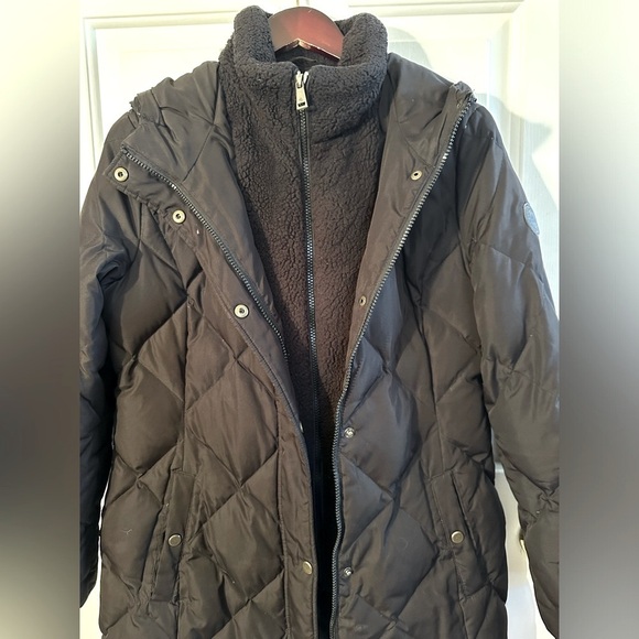 LAUREN RALPH LAUREN Diamond Quilted Black Down Hooded Removeable Faux Fur SMALL - Picture 4 of 15